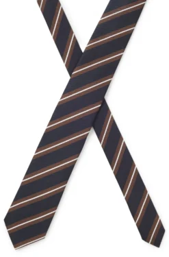 Silk-blend tie with diagonal stripes