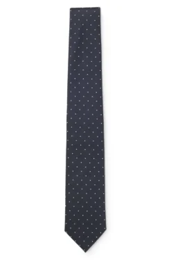 Silk-blend tie with dot pattern