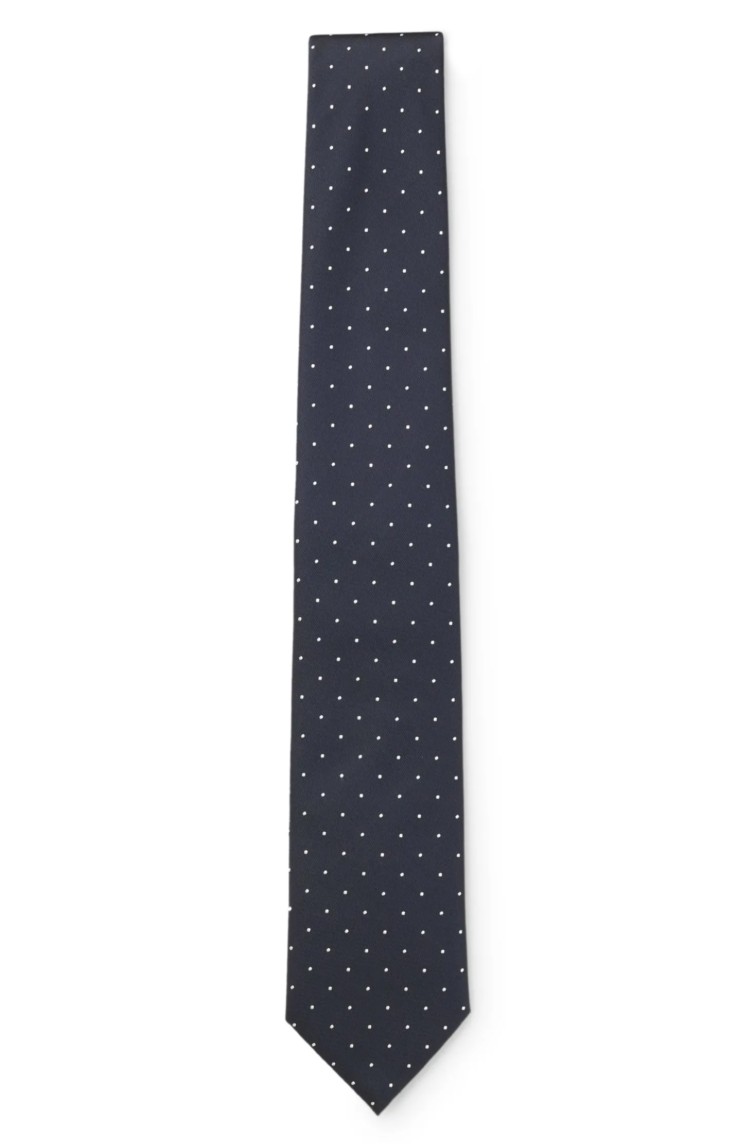 Silk-blend tie with dot pattern