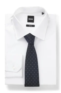 Silk-blend tie with dot pattern