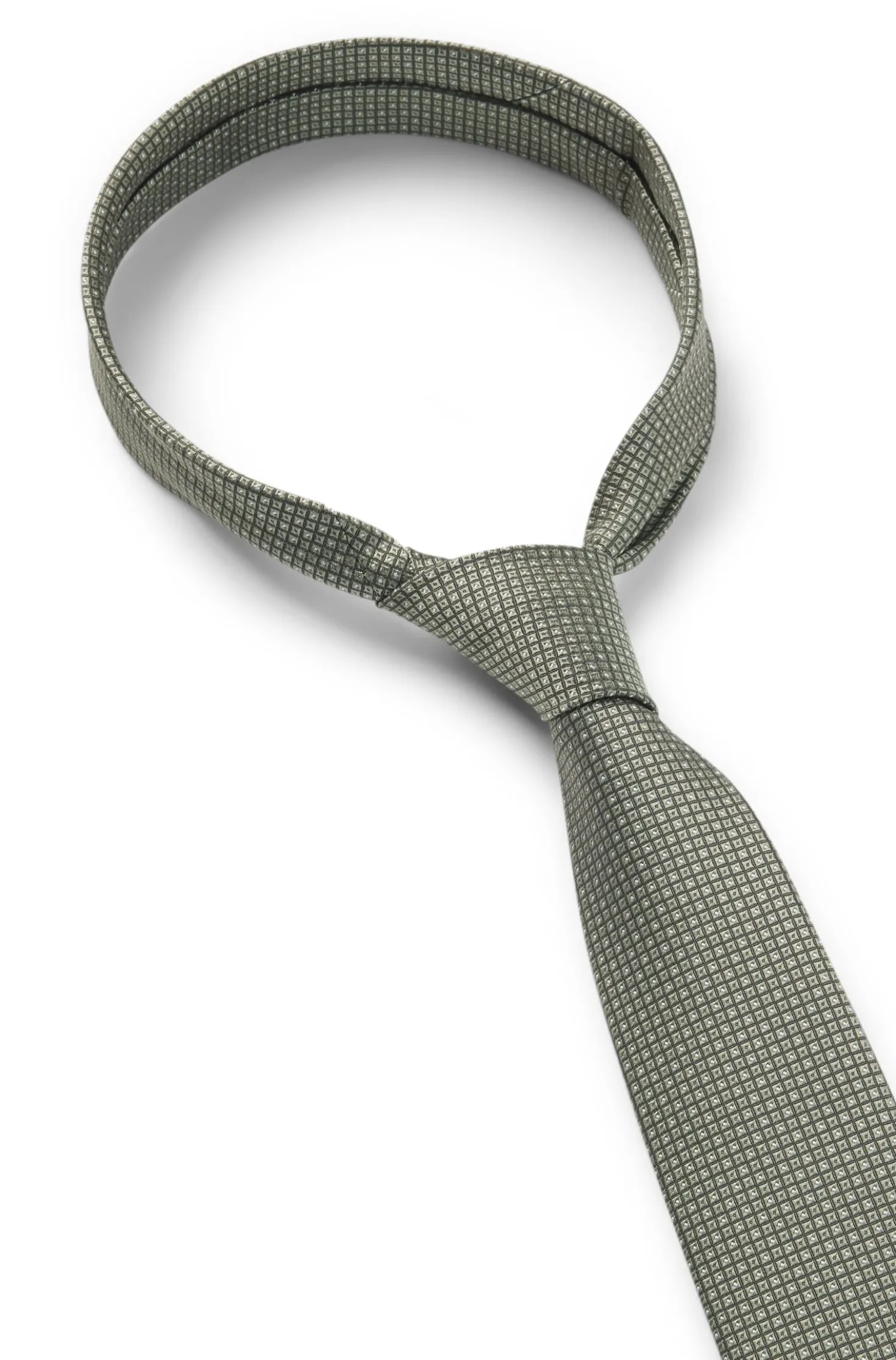 Silk-blend tie with jacquard pattern