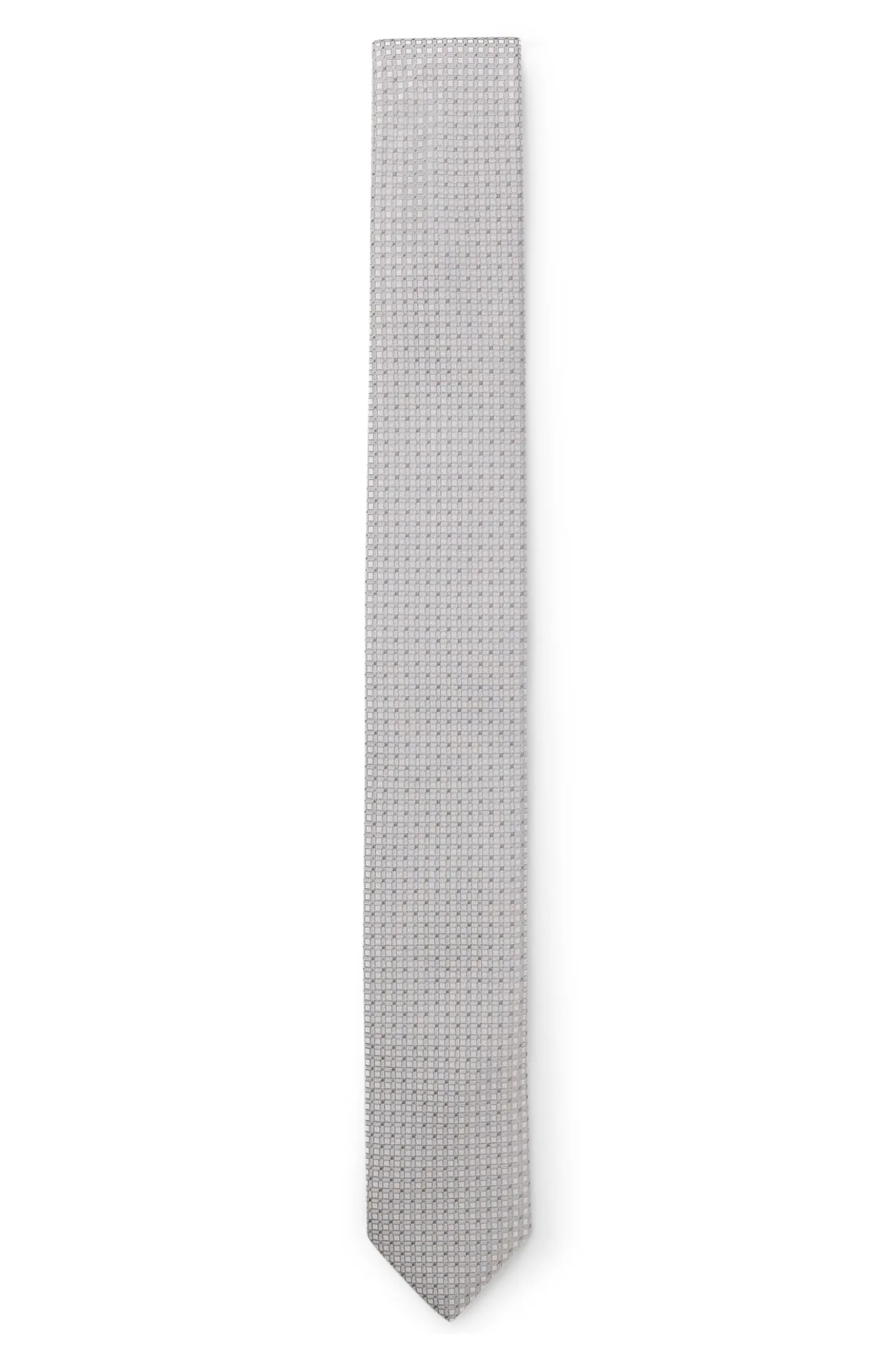 Silk-blend tie with jacquard pattern