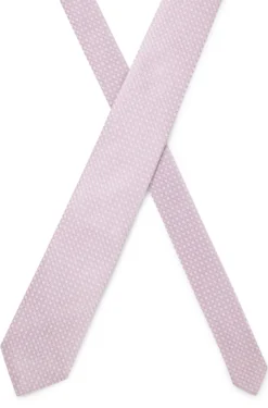 Silk-blend tie with jacquard-woven pattern