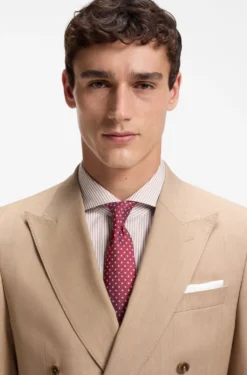 Silk-blend tie with micro pattern