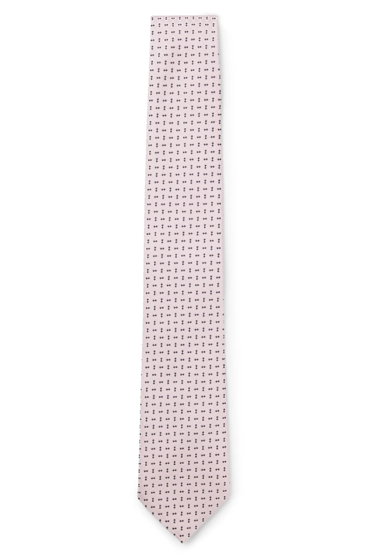 Silk-blend tie with micro pattern