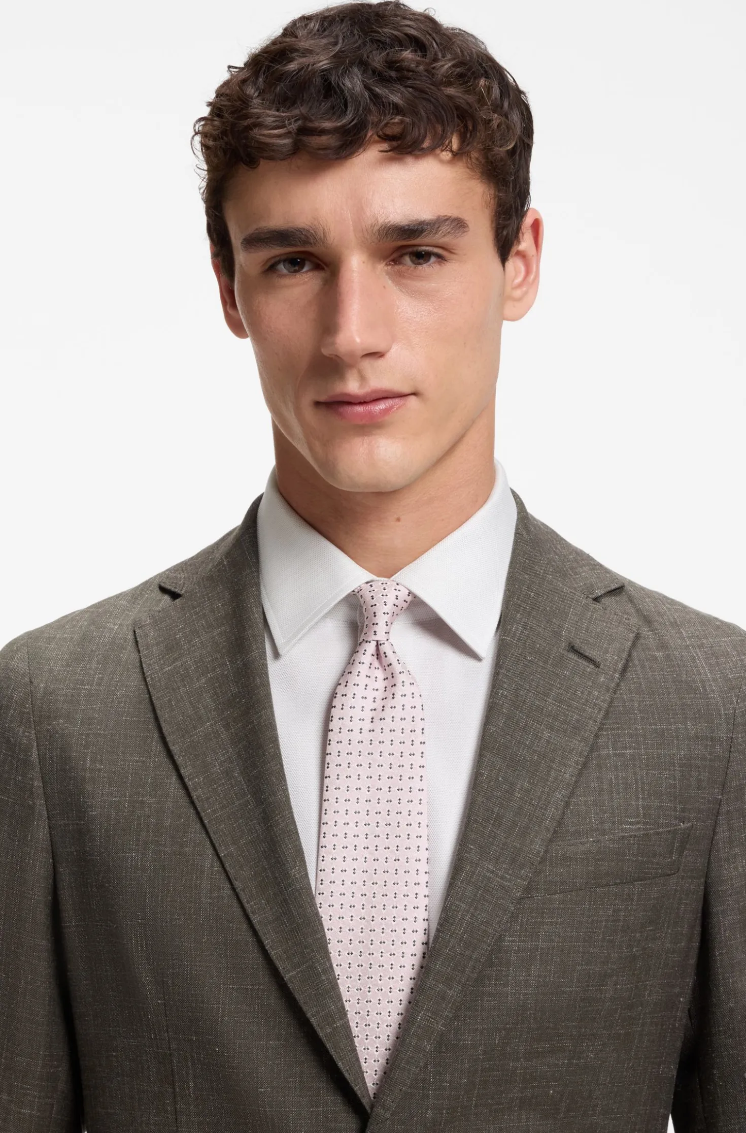 Silk-blend tie with micro pattern
