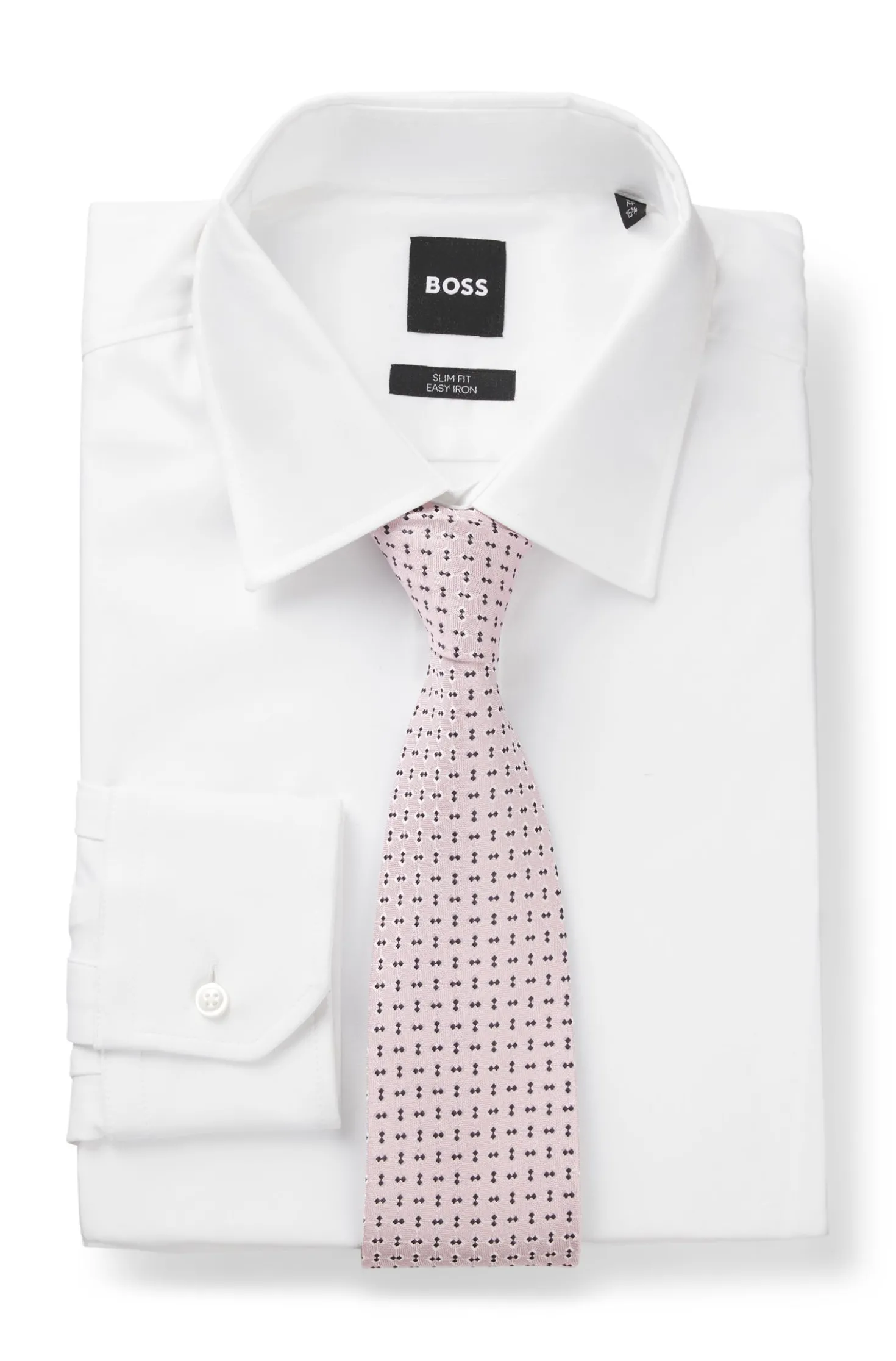 Silk-blend tie with micro pattern