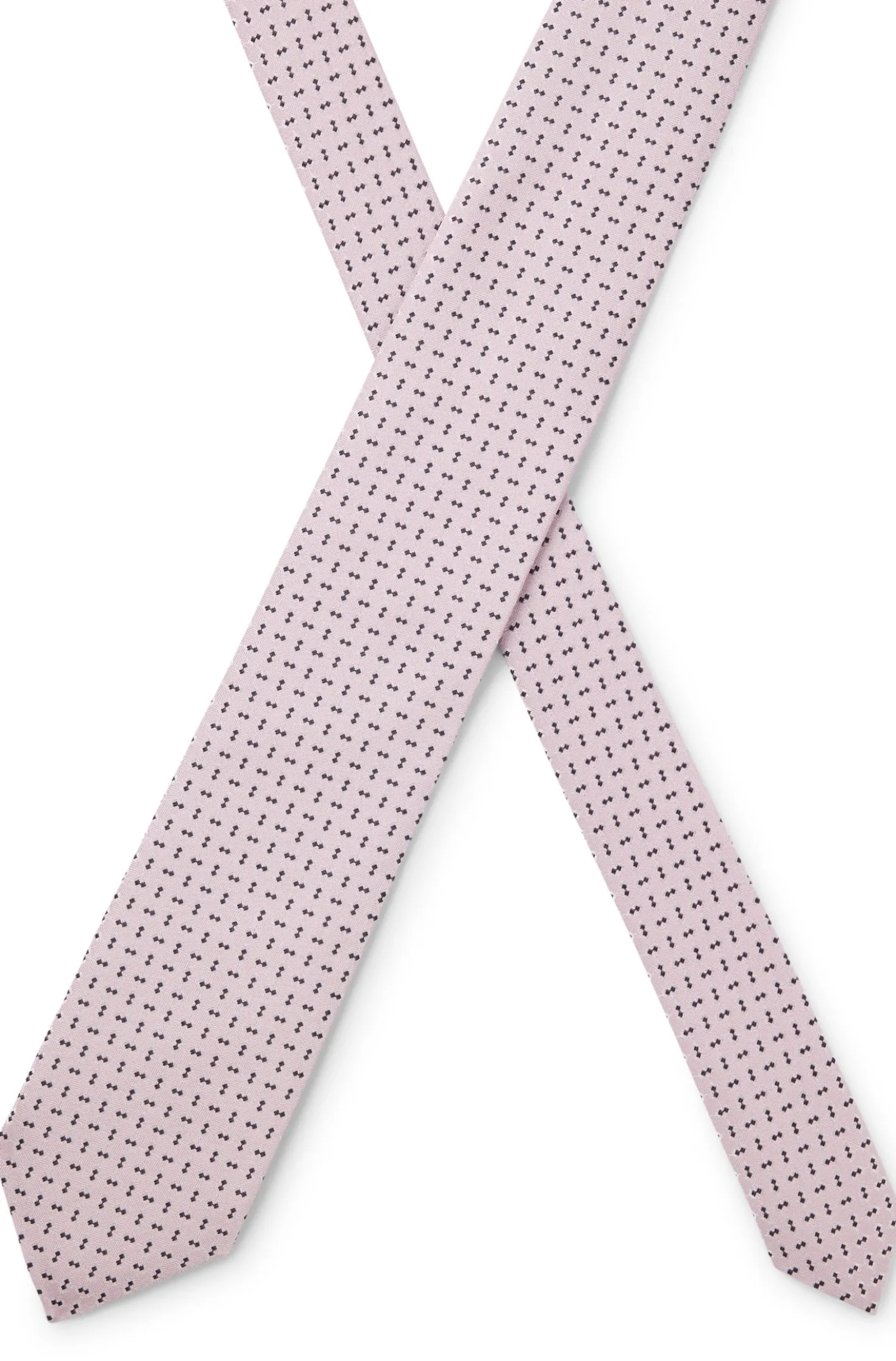 Silk-blend tie with micro pattern