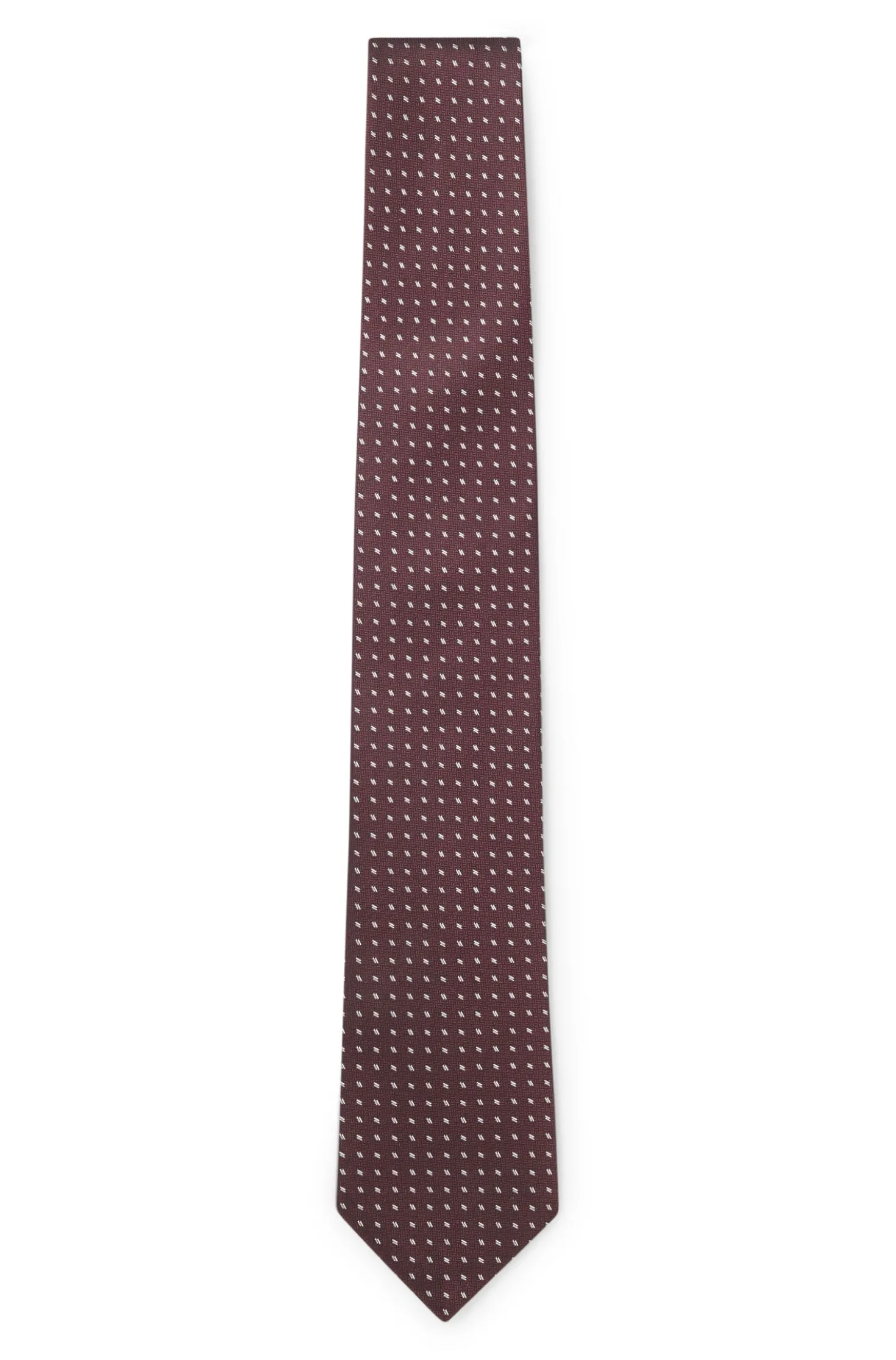Silk jacquard tie with a micro pattern