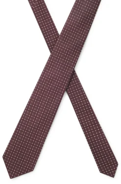 Silk jacquard tie with a micro pattern