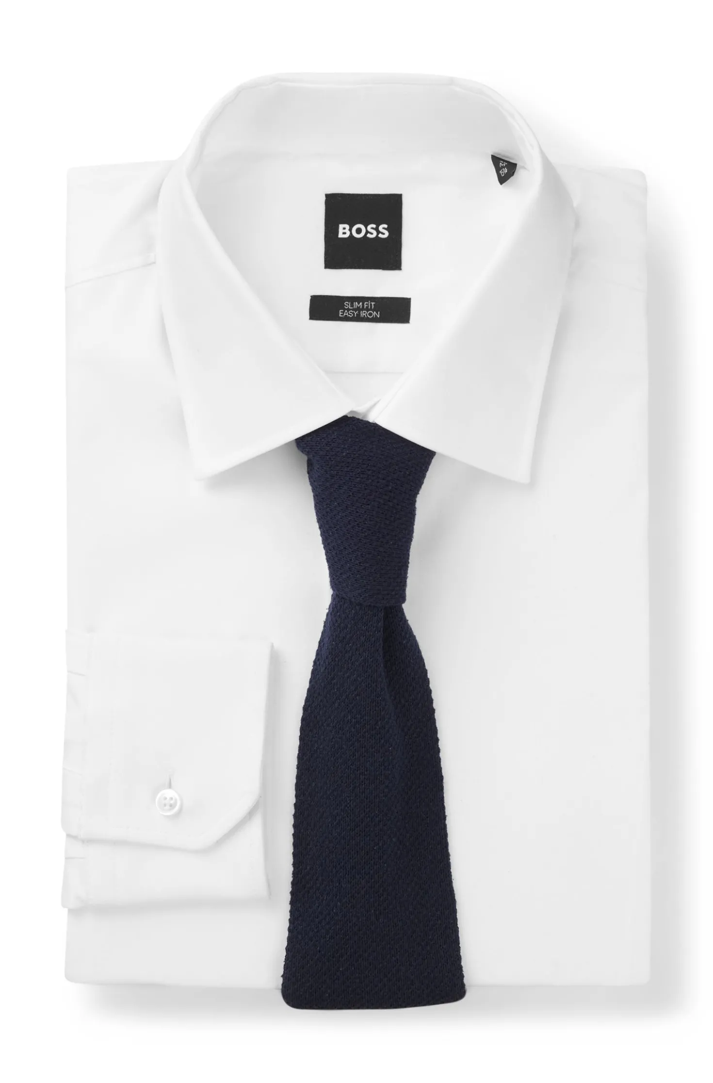 Silk tie in knitted jacquard