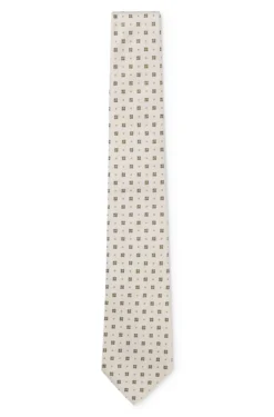Silk tie with jacquard pattern
