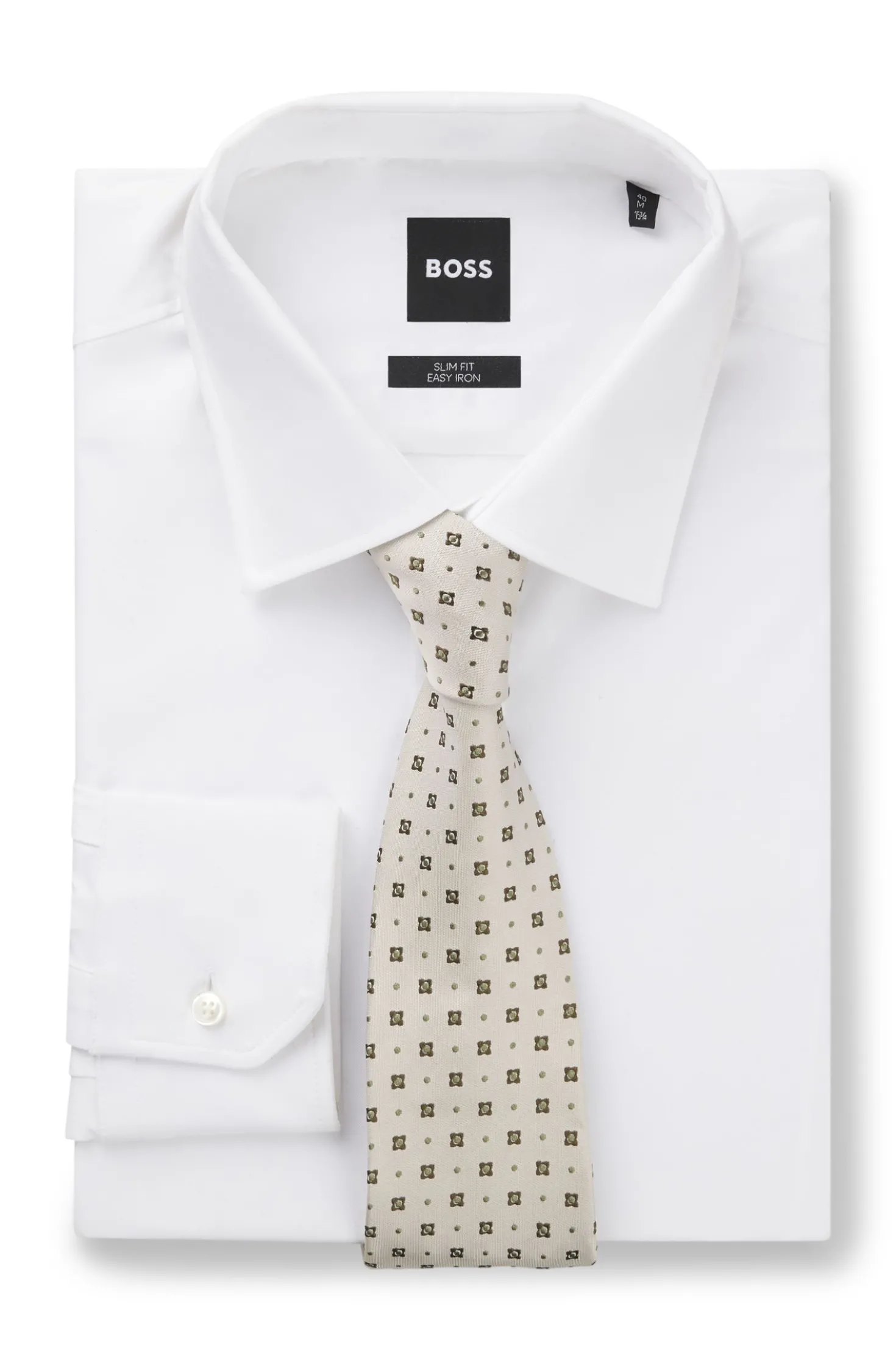 Silk tie with jacquard pattern