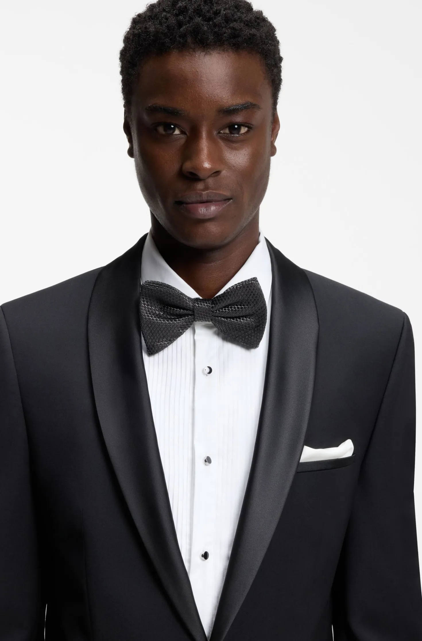 Silk tie with jacquard-woven pattern