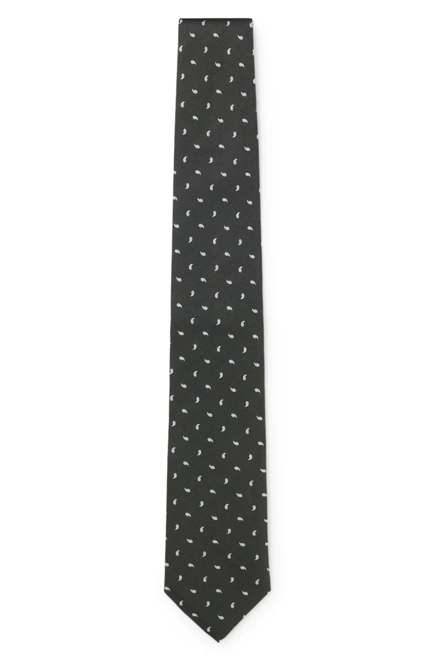 Silk tie with micro paisley pattern