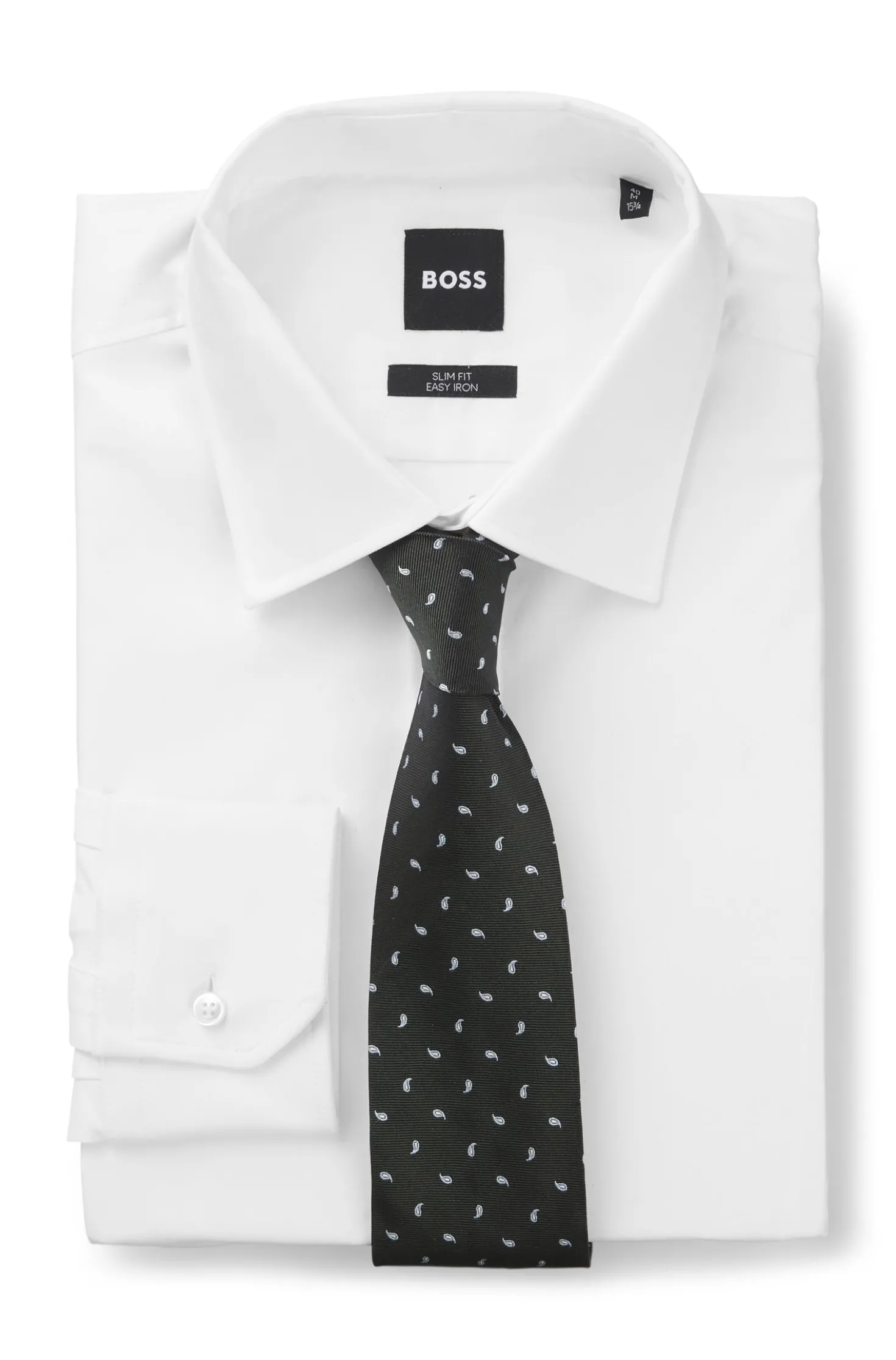 Silk tie with micro paisley pattern
