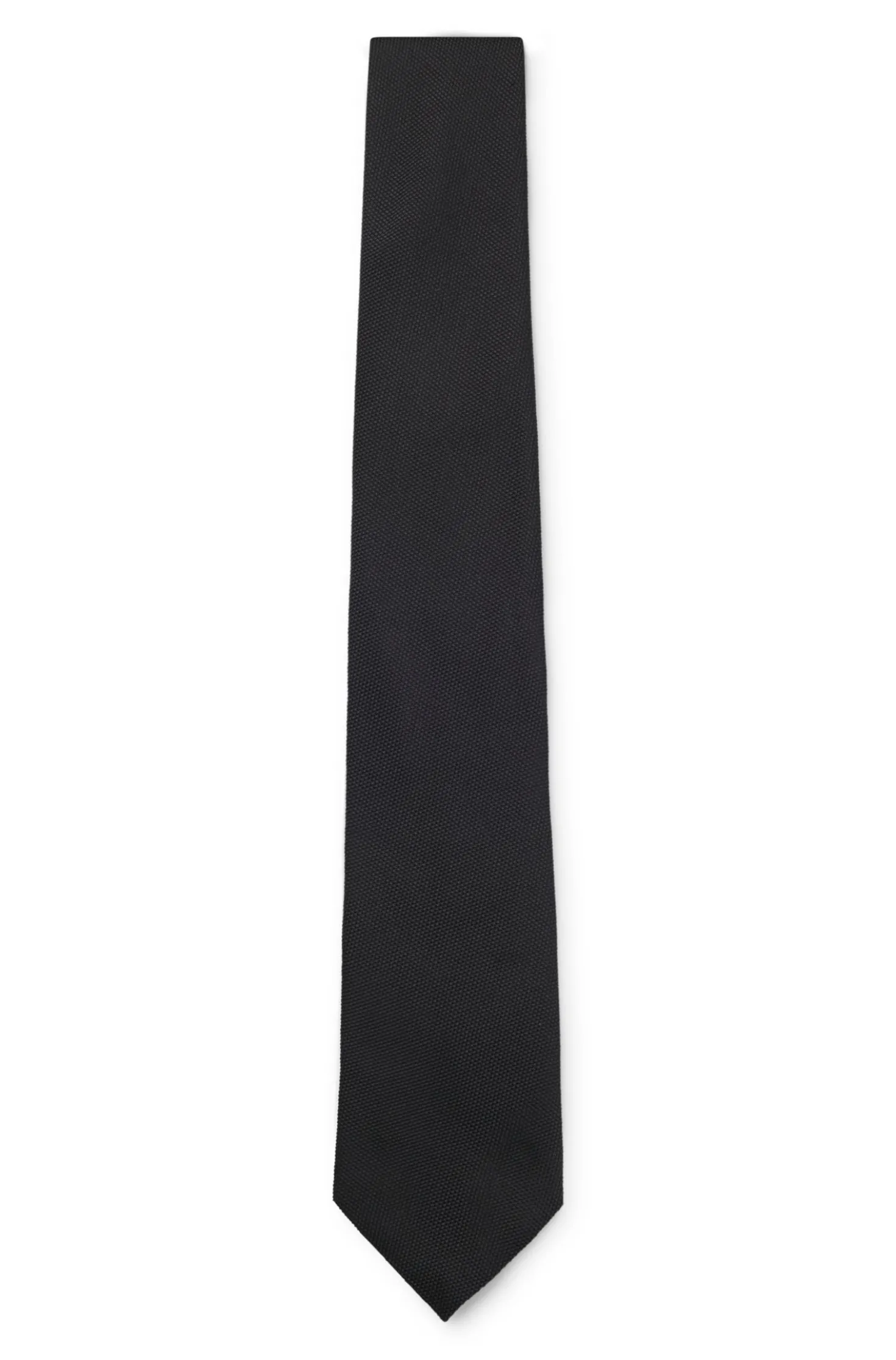 Silk tie with solid weave