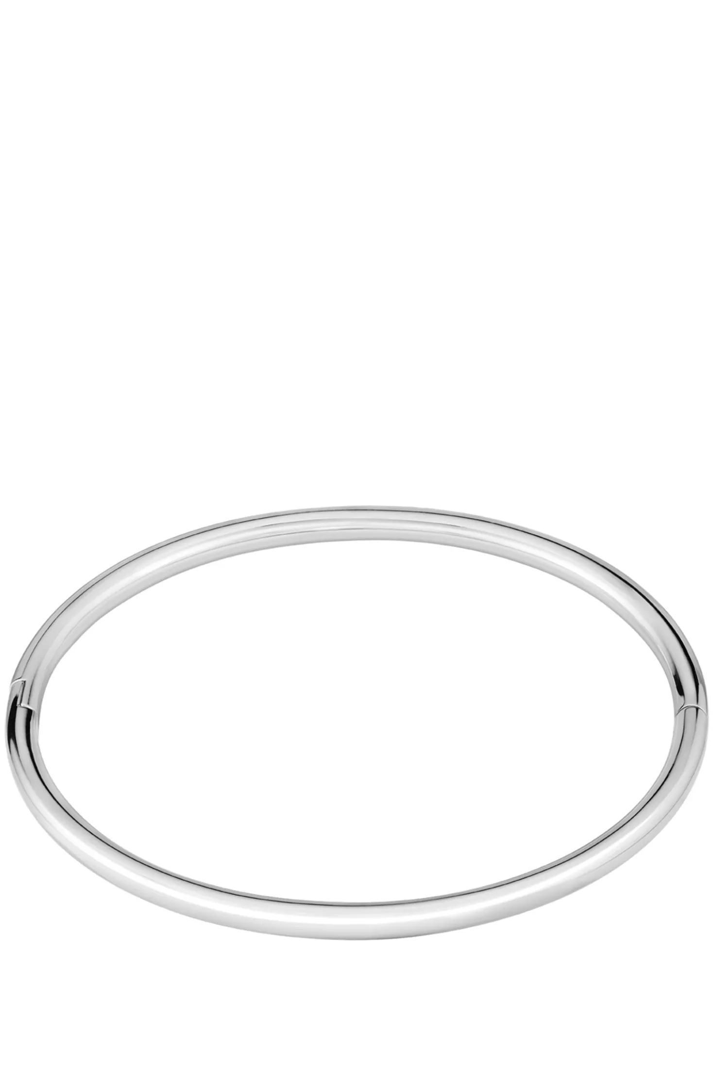 Silver-tone bangle with logo detail