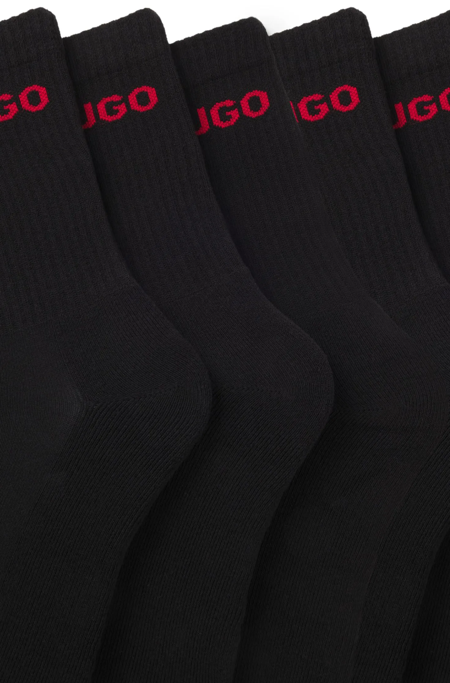 Six-pack of quarter-length socks with logo detail