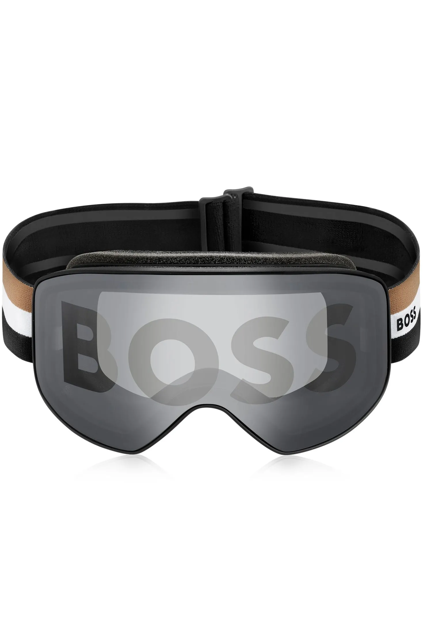 Ski goggles with logo detailing
