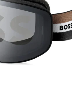 Ski goggles with logo detailing