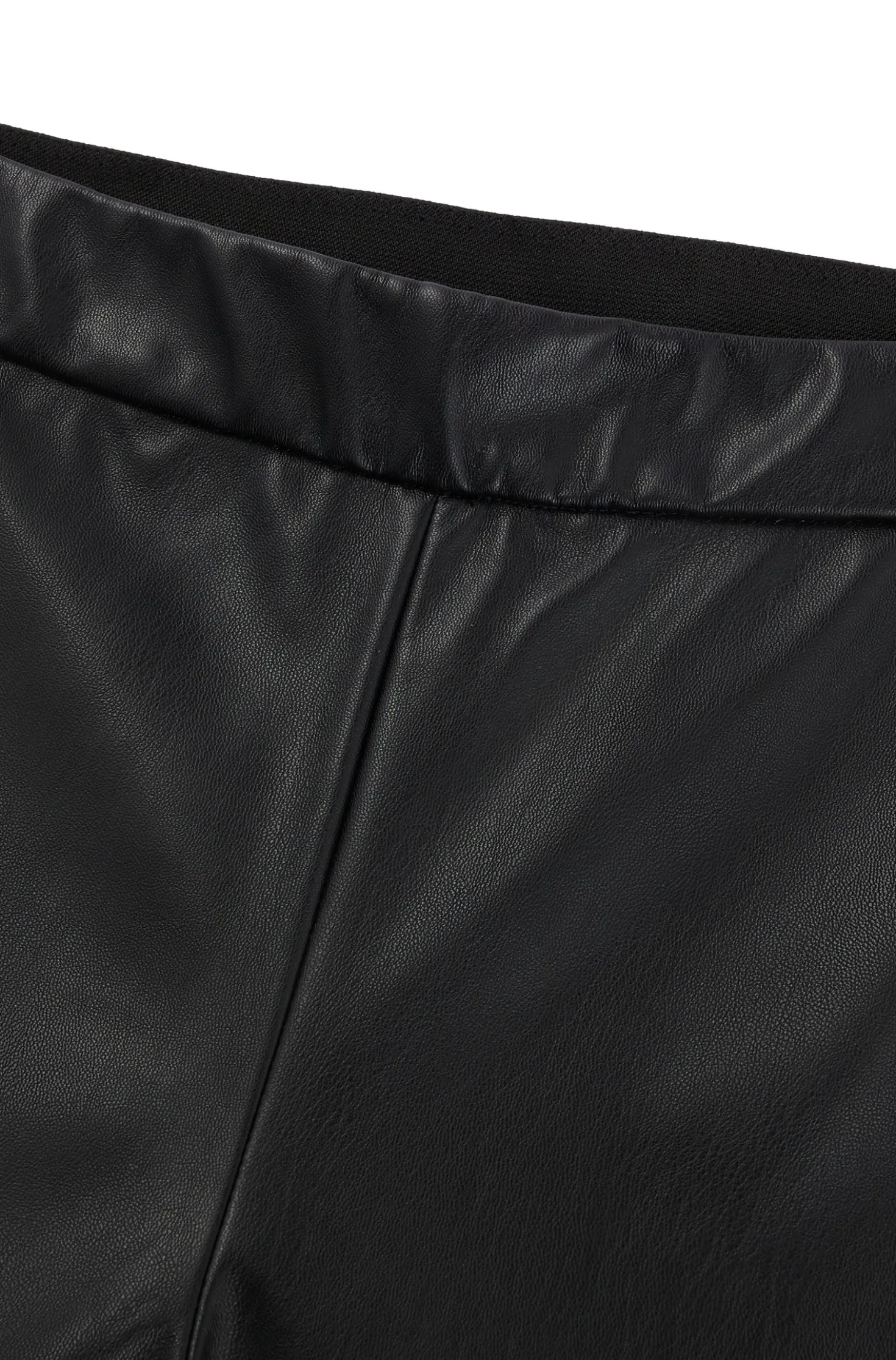 Skinny-fit high-waisted trousers with side zip