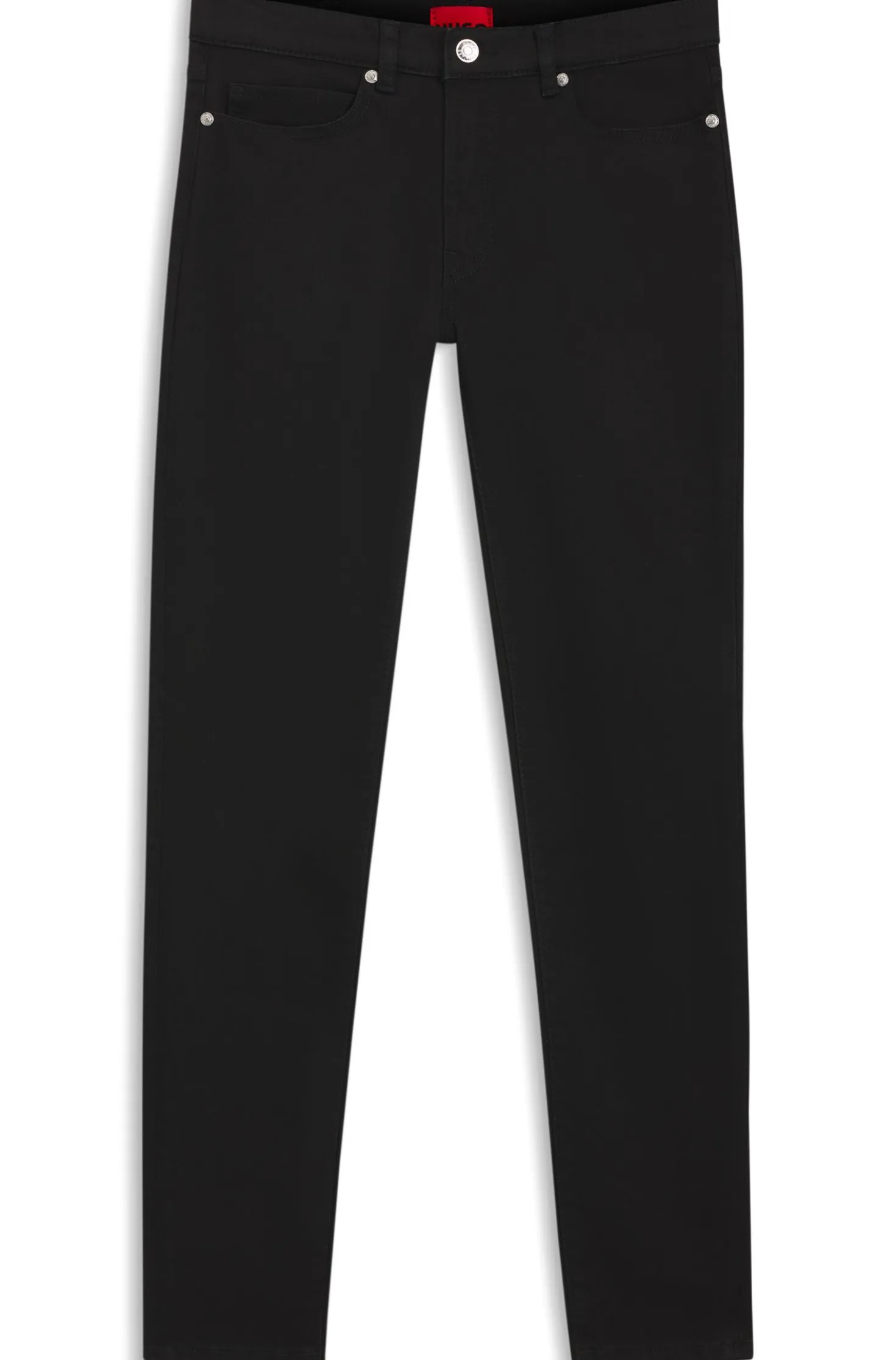 Skinny-fit jeans in black stretch denim