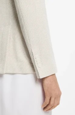 Slim-fit blazer in a patterned cotton blend