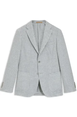Slim-fit blazer in linen, silk and cotton
