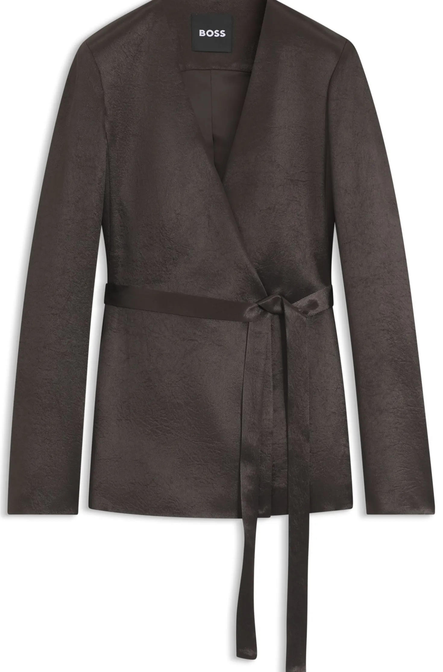 Slim-fit blazer in lustrous twill