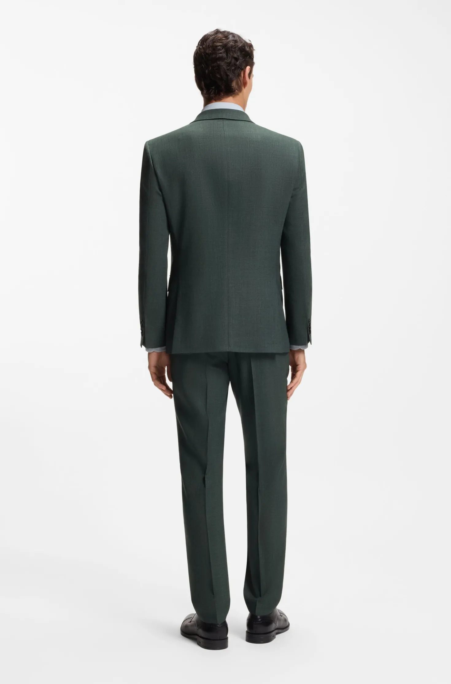 Slim-fit blazer in patterned stretch wool