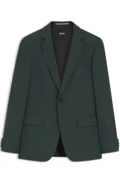 Slim-fit blazer in patterned stretch wool