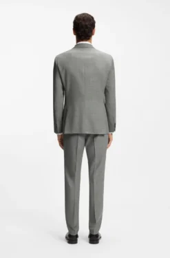 Slim-fit blazer in patterned stretch wool