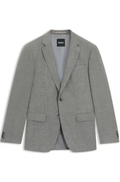 Slim-fit blazer in patterned stretch wool