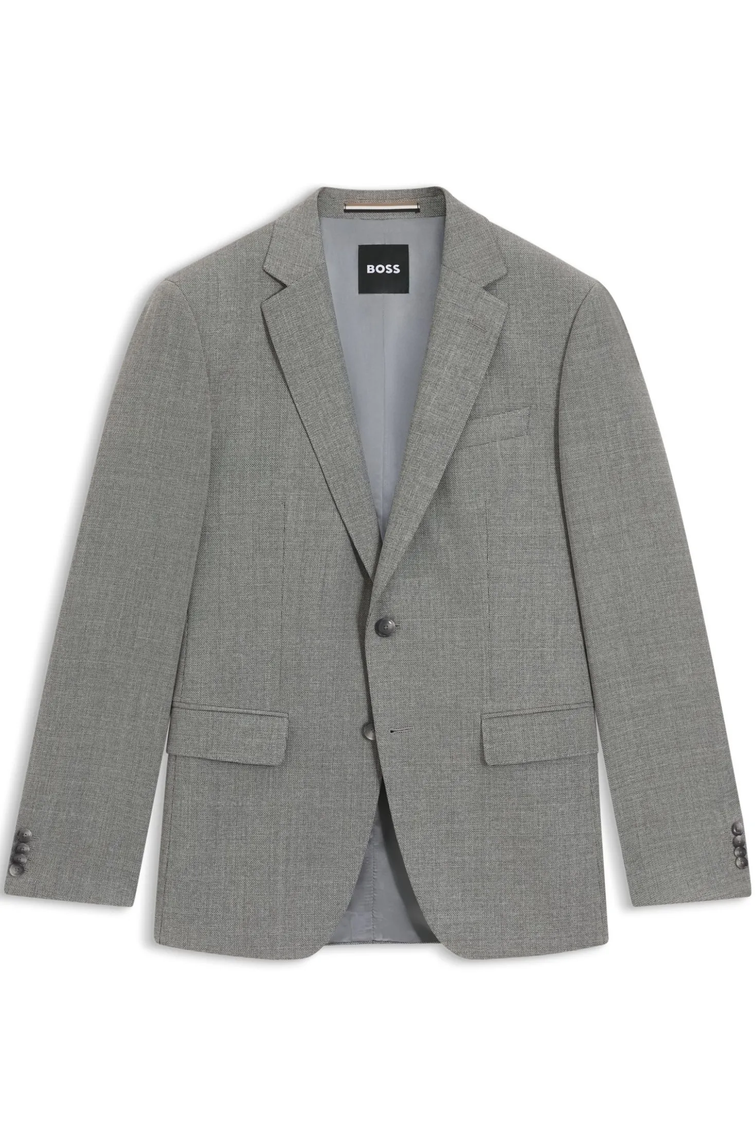 Slim-fit blazer in patterned stretch wool