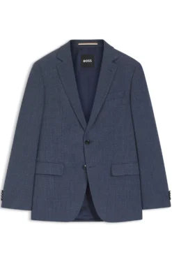 Slim-fit blazer in patterned stretch wool