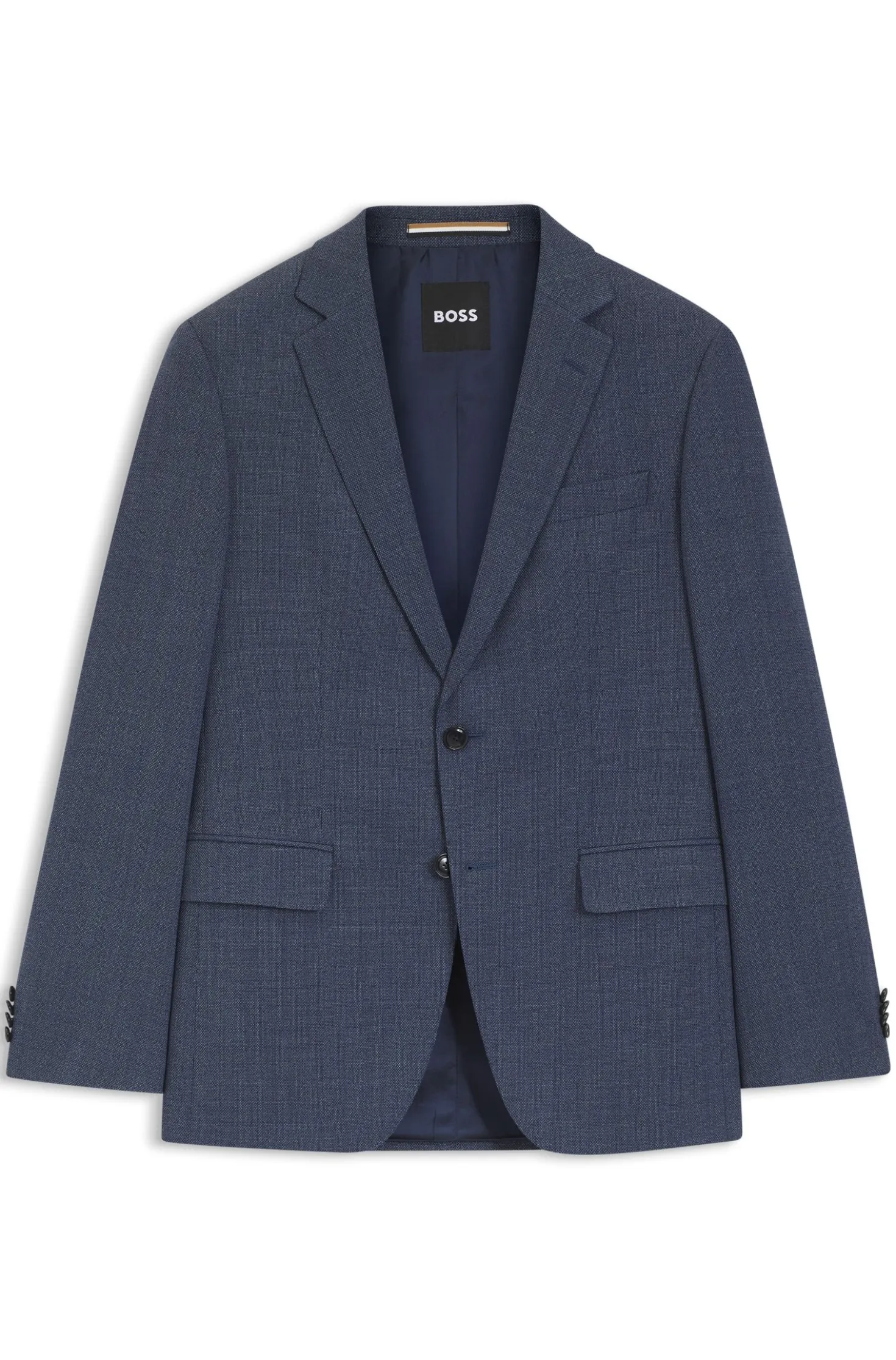 Slim-fit blazer in patterned stretch wool