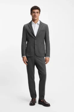 Slim-fit blazer in performance-stretch fabric