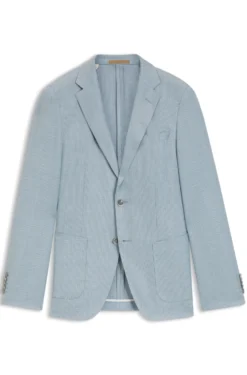 Slim-fit blazer in wool, silk and linen