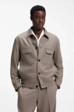 Slim-fit blazer with patch chest pockets