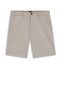 Slim-fit chino shorts in printed stretch cotton