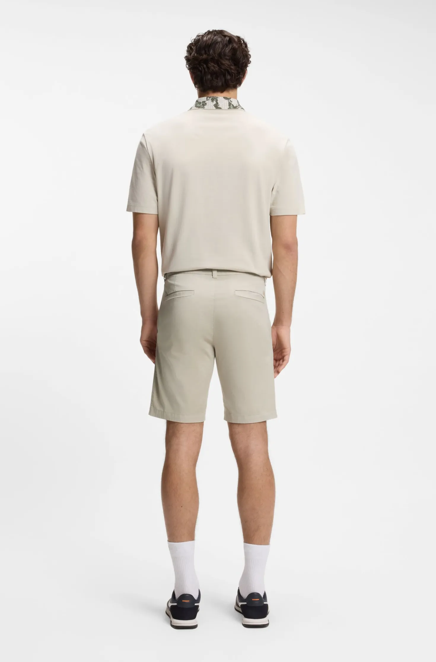 Slim-fit chino shorts in stretch cotton