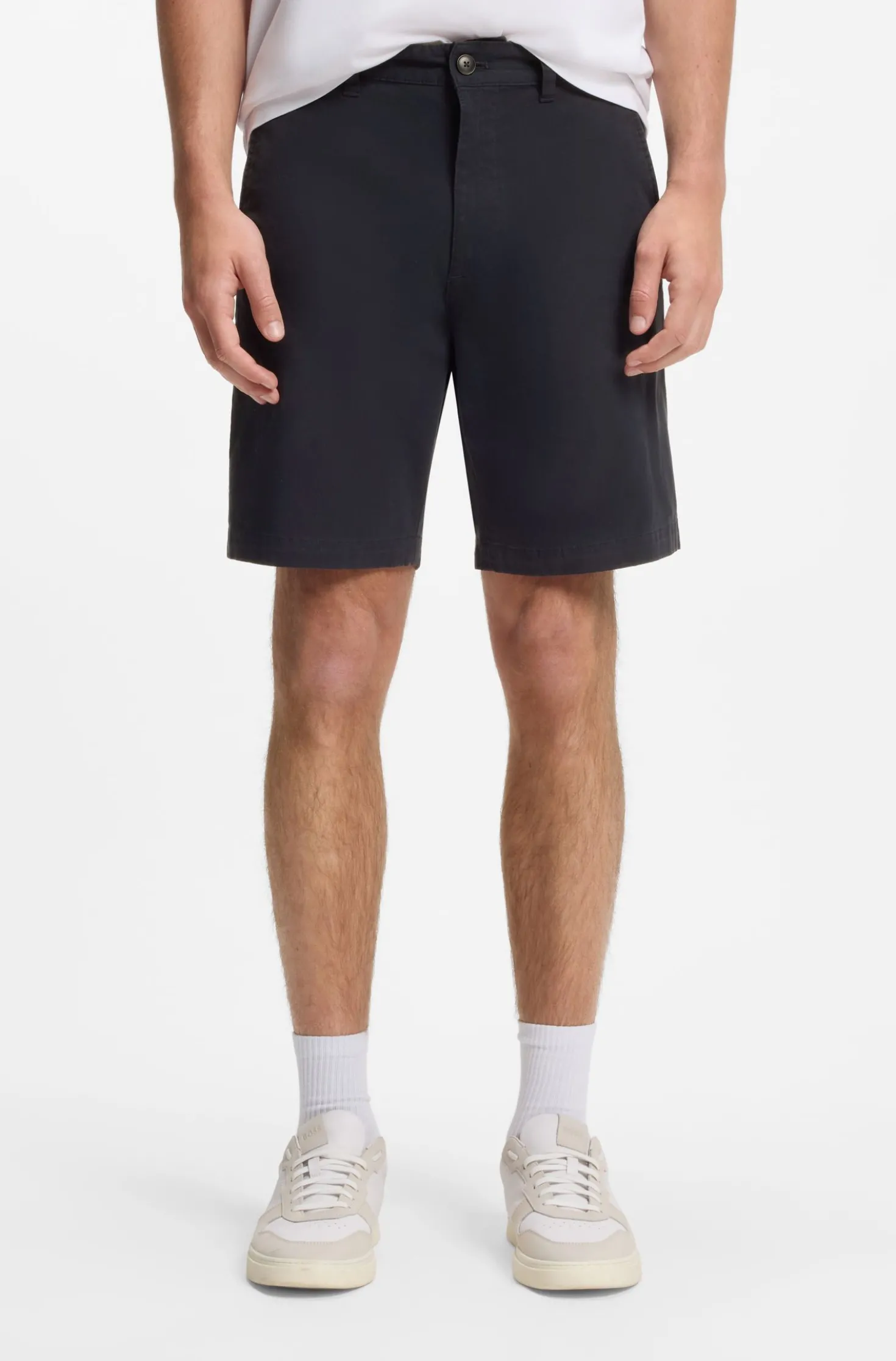 Slim-fit chino shorts in stretch cotton