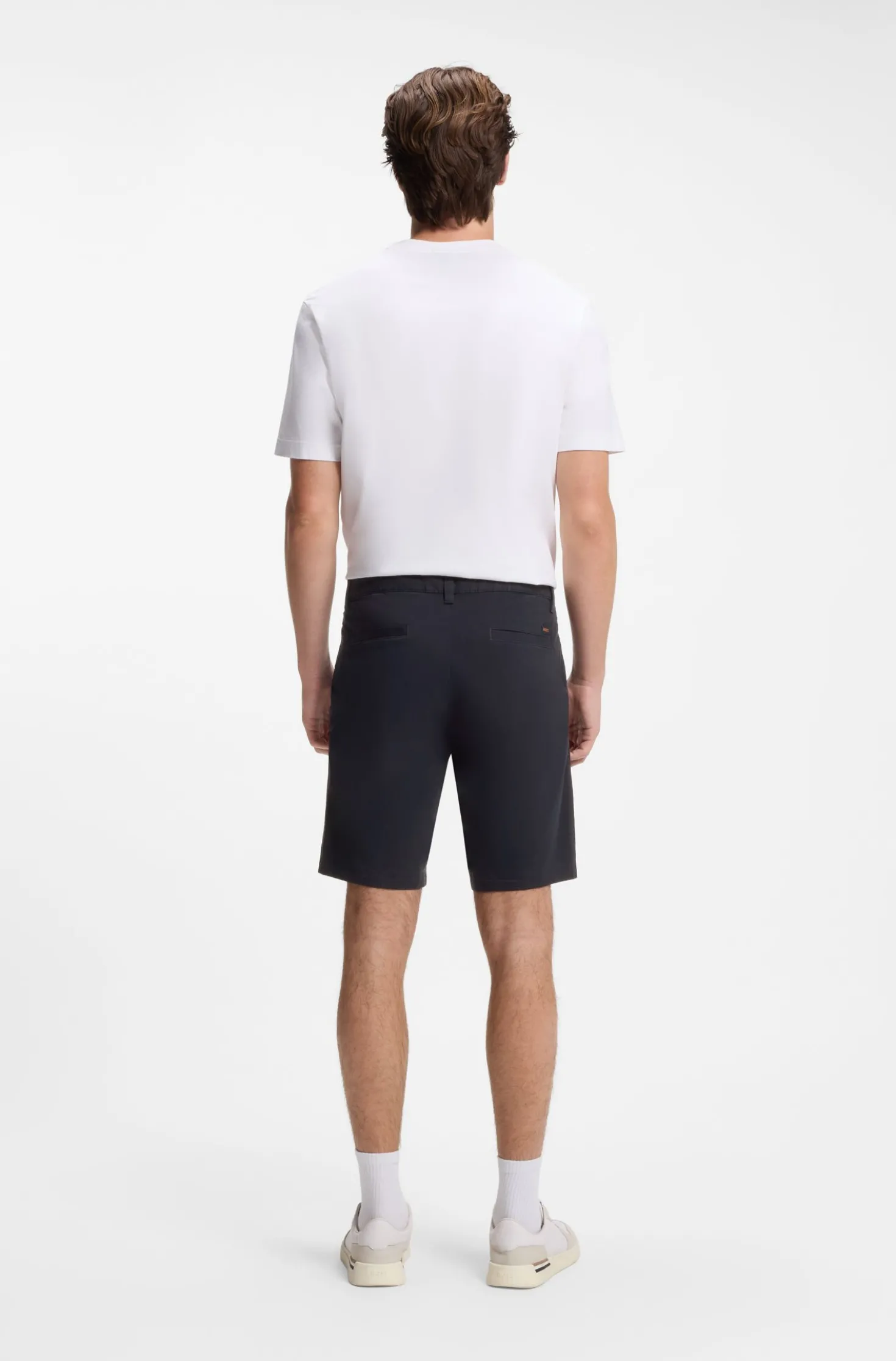 Slim-fit chino shorts in stretch cotton