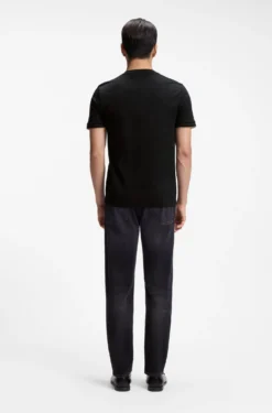 Slim-fit cotton T-shirt with crew neck