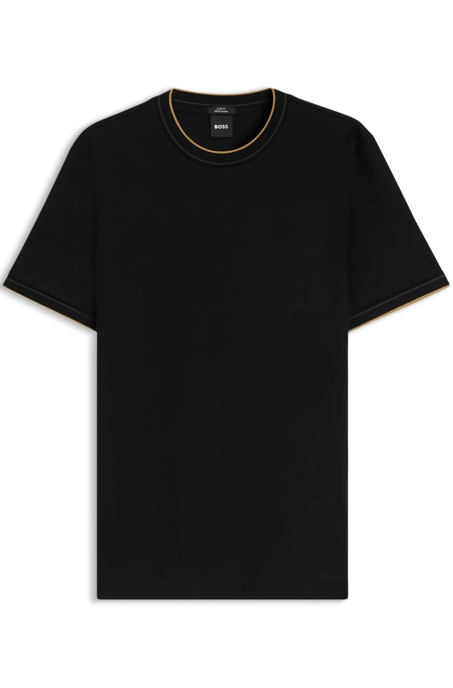 Slim-fit cotton T-shirt with crew neck