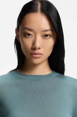 Slim-fit crew-neck sweater in merino wool