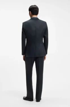 Slim-fit jacket in linen twill
