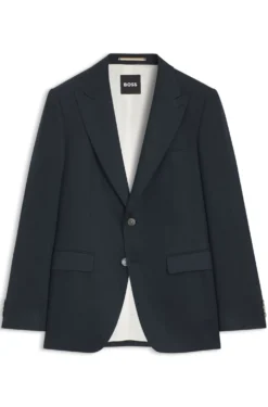 Slim-fit jacket in linen twill