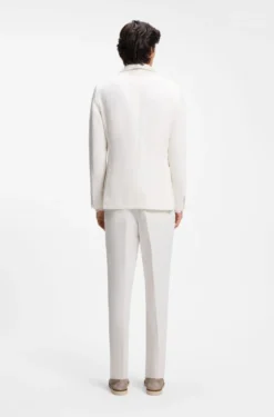 Slim-fit jacket in micro-pattern cloth